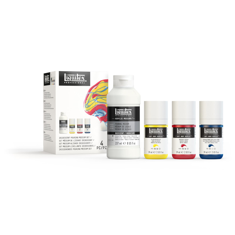 Image of Akrylmedium Liquitex IRIDESCENT POURING MEDIUM+SOFT BODY SET 3699381 887452048701