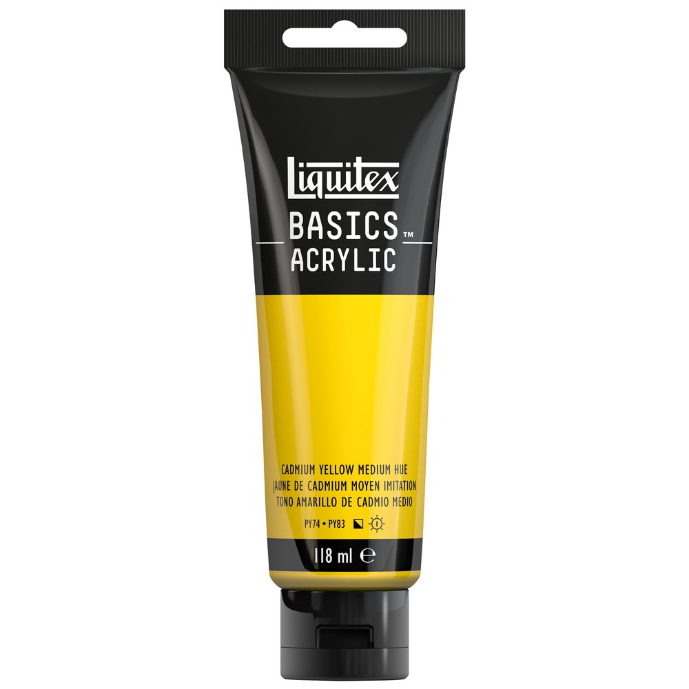 Image of Akrylfärg Liquitex Basics 118ml  Cadmium yellow medium hue 161 (3F) 1046161 887452049432