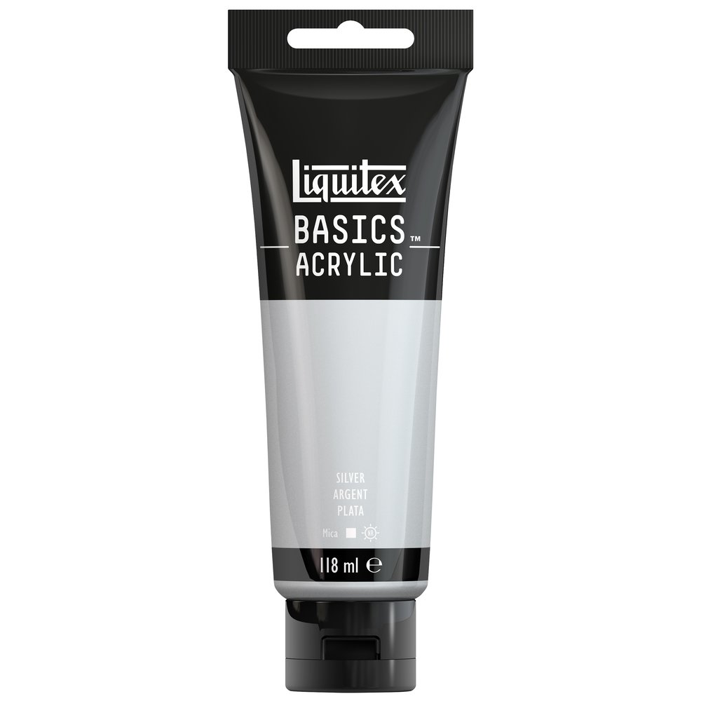 Image of Akrylfärg Liquitex Basics 118ml  Silver 236 (3F) 1046236 887452049470