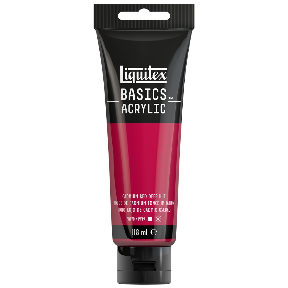Image of Akrylfärg Liquitex Basics 118ml  Cadmium red deep hue 311 (3F) 1046311 887452049494