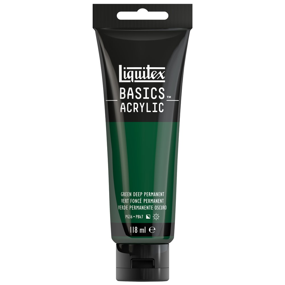 Image of Akrylfärg Liquitex Basics 118ml  Green deep 350 (3F) 1046350 887452049555