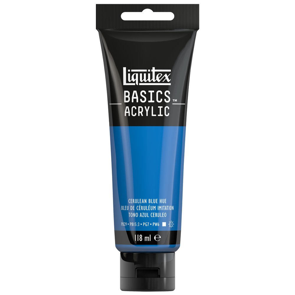 Image of Akrylfärg Liquitex Basics 118ml  Cerulean blue hue 470 (3F) 1046470 887452049593