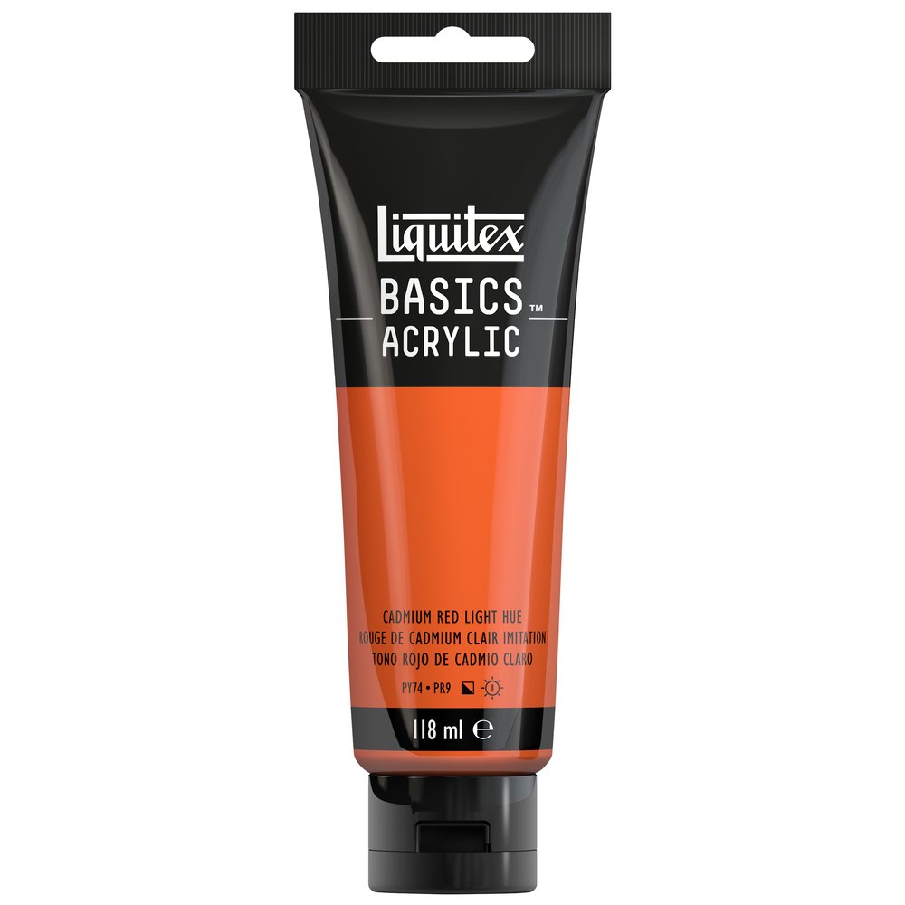 Image of Akrylfärg Liquitex Basics 118ml  Cadmium red light hue 510 (3F) 1046510 887452049609