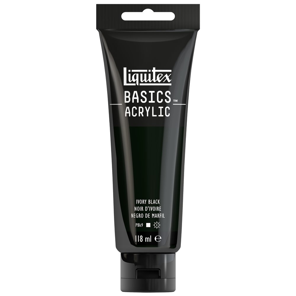 Image of Akrylfärg Liquitex Basics 118ml  Ivory black 244 (3F) * 1046244 887452049647