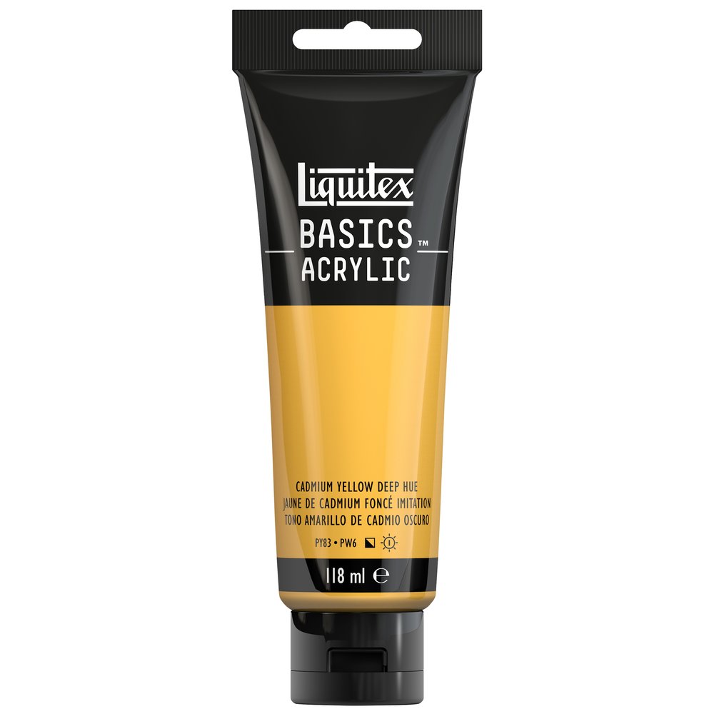 Image of Akrylfärg Liquitex Basics 118ml  Cadmium yellow deep hue 163 (3F) 1046163 887452049685