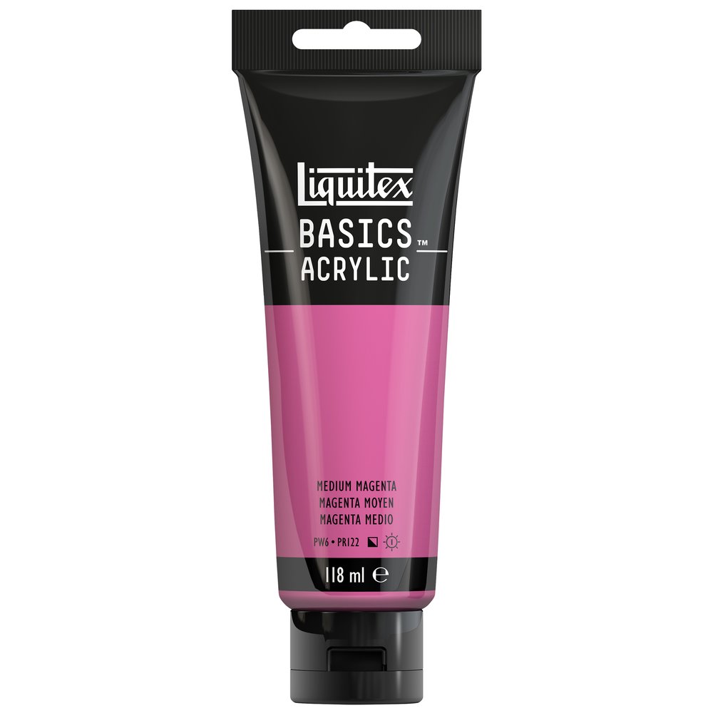Image of Akrylfärg Liquitex Basics 118ml  Medium magenta 500 (3F) 1046500 887452049739