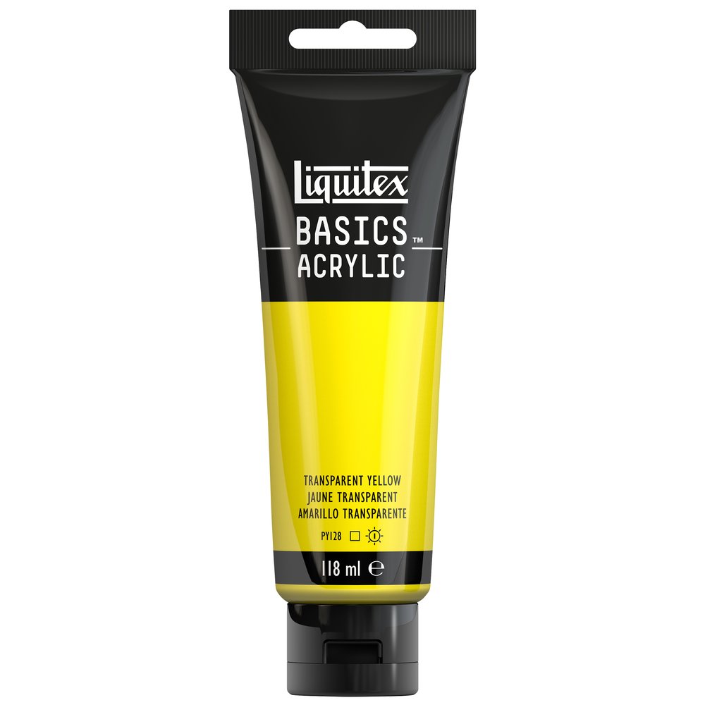 Image of Akrylfärg Liquitex Basics 118ml  Transparent Yellow  045  (3F) 1046045 887452049883