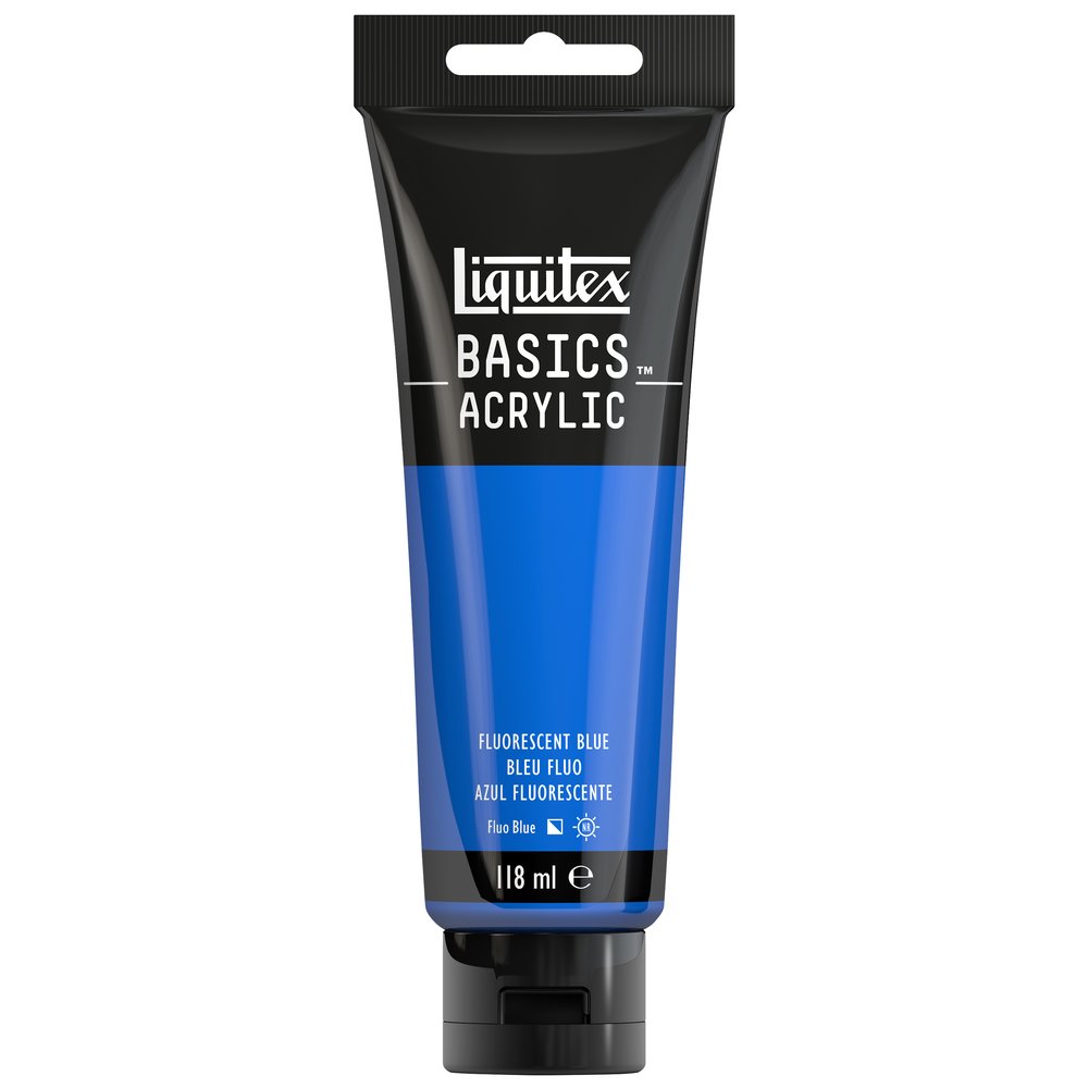Image of Akrylfärg Liquitex Basics 118ml  Fluorescent Blue  984  (3F) 1046984 887452049944