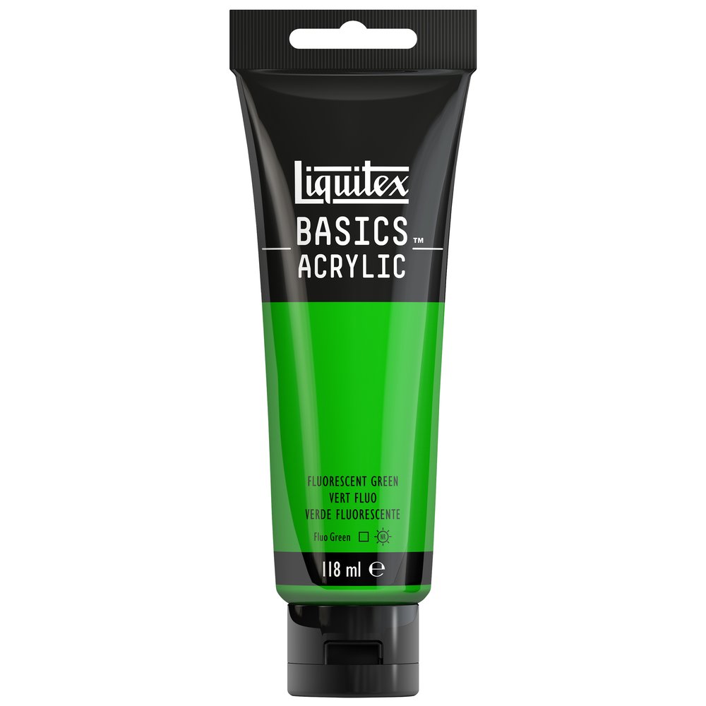 Image of Akrylfärg Liquitex Basics 118ml  Fluorescent Green  985  (3F) 1046985 887452049951