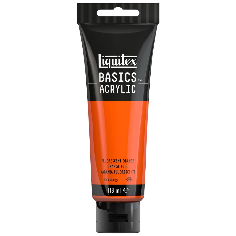 Image of Akrylfärg Liquitex Basics 118ml  Fluorescent Orange  982  (3F) 1046982 887452049968
