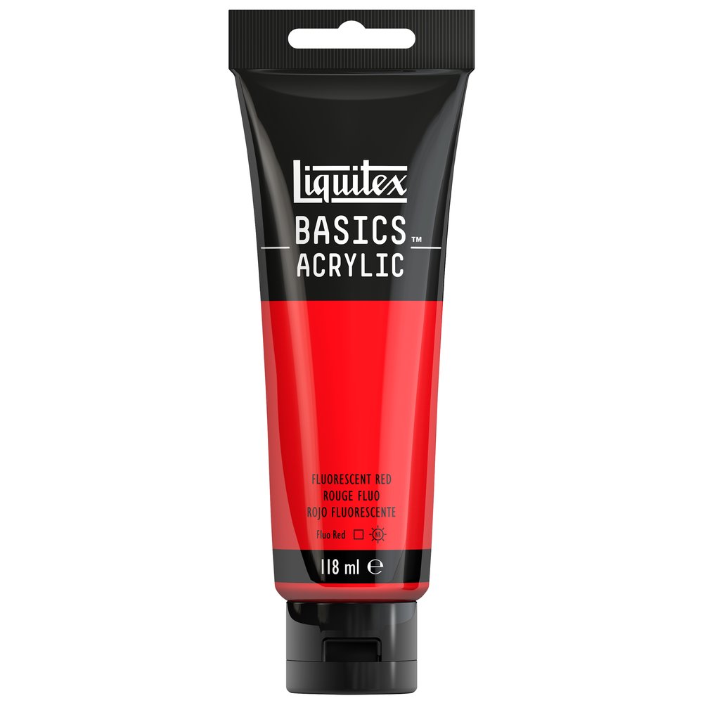 Image of Akrylfärg Liquitex Basics 118ml  Fluorescent Red  983  (3F) 1046983 887452049982