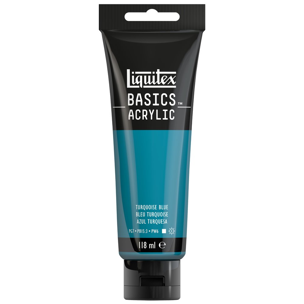 Image of Akrylfärg Liquitex Basics 118ml  Turquoise Blue  046  (3F) 1046046 887452050001