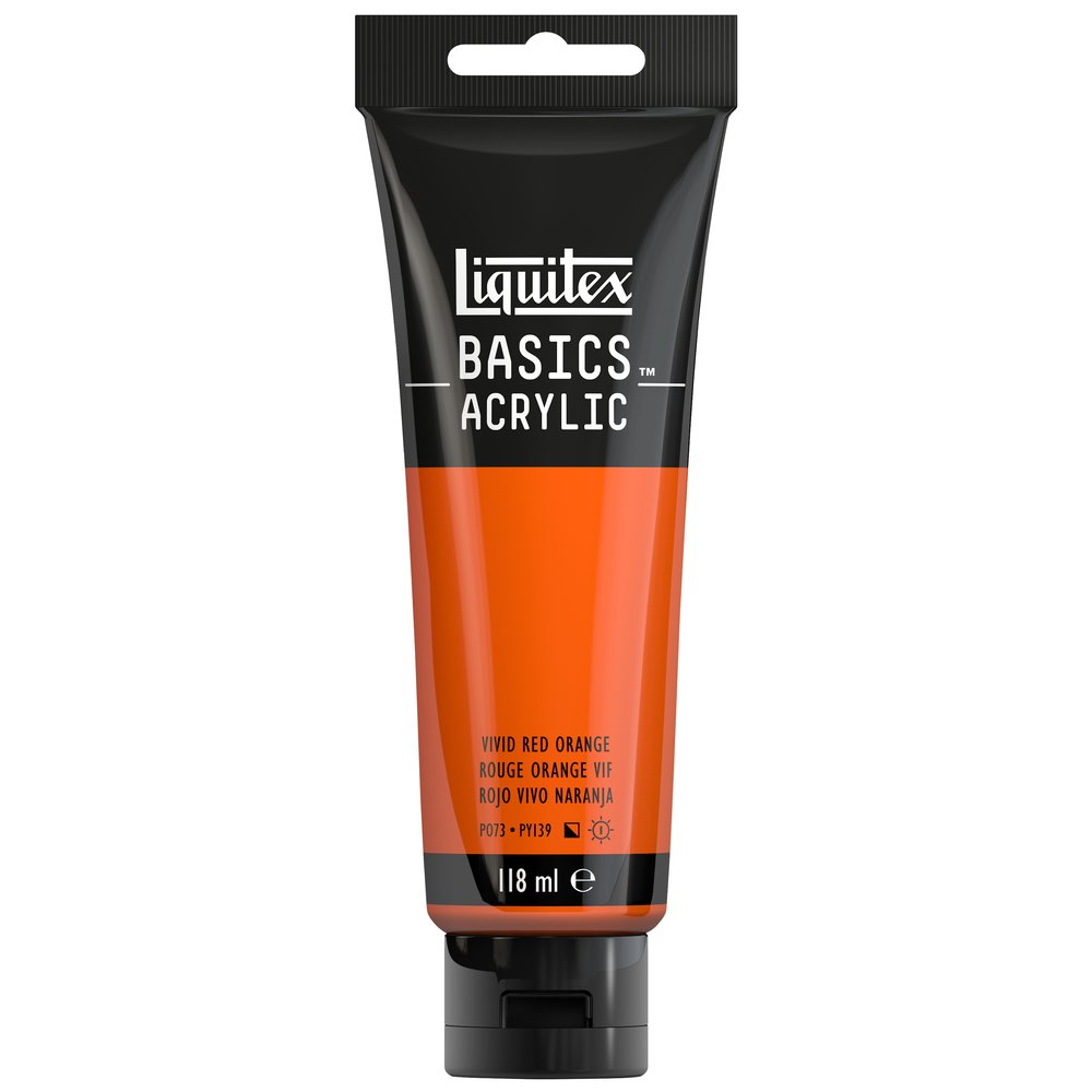 Image of Akrylfärg Liquitex Basics 118ml  Vivid Red Orange  620  (3F) 1046620 887452050032