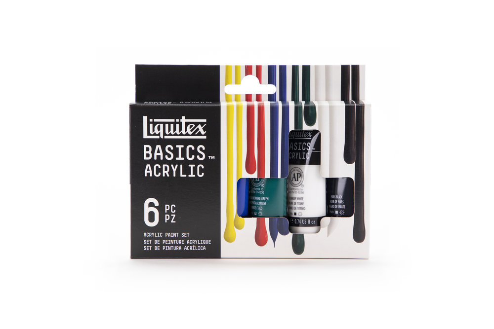 Image of Akrylfärgset Liquitex Basics set 6x22 ml Intro set 101501 887452050131