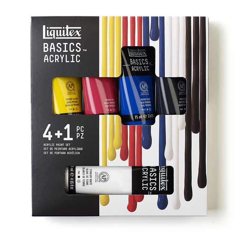 Image of Akrylfärgset Liquitex Basics set 4x75ml 1x118 ml 3699406 887452050254