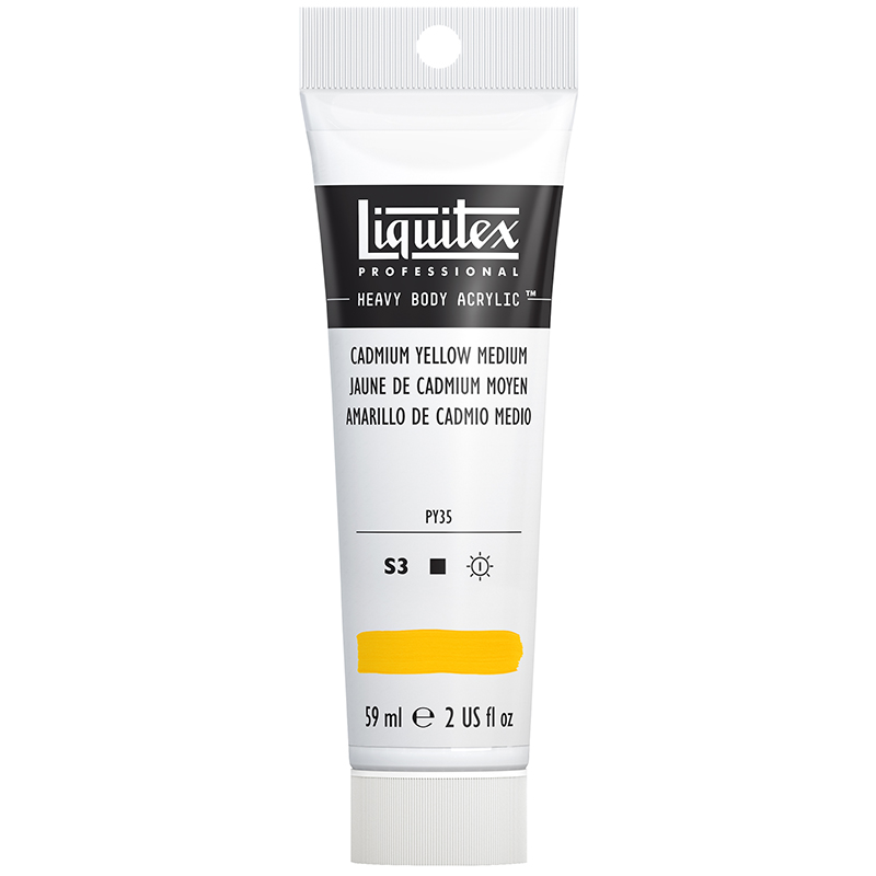 Image of Akrylfärg Liquitex Heavy Body 59ml  Cadmium yellow medium 161 (3F) S3 1045161 887452051718