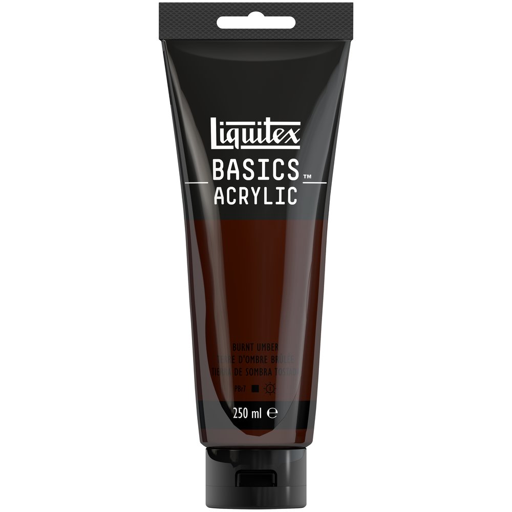 Image of Akrylfärg Liquitex Basics 250ml Burnt Umber 128 (3F) 4385128 887452052685