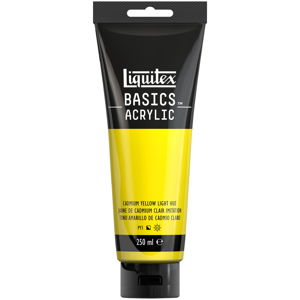Image of Akrylfärg Liquitex Basics 250ml Cadmium yellow light hue 160 (3F) 4385160 887452052715