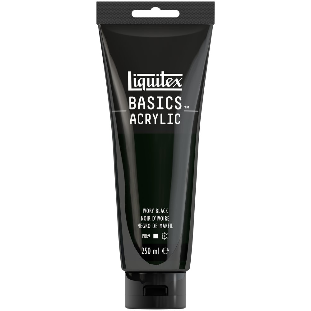 Image of Akrylfärg Liquitex Basics 250ml Ivory black 244 (3F) 4385244 887452052746