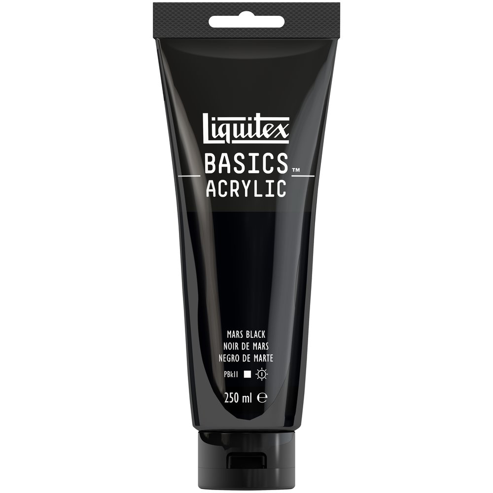 Image of Akrylfärg Liquitex Basics 250ml Mars Black 276 (3F) 4385276 887452052753