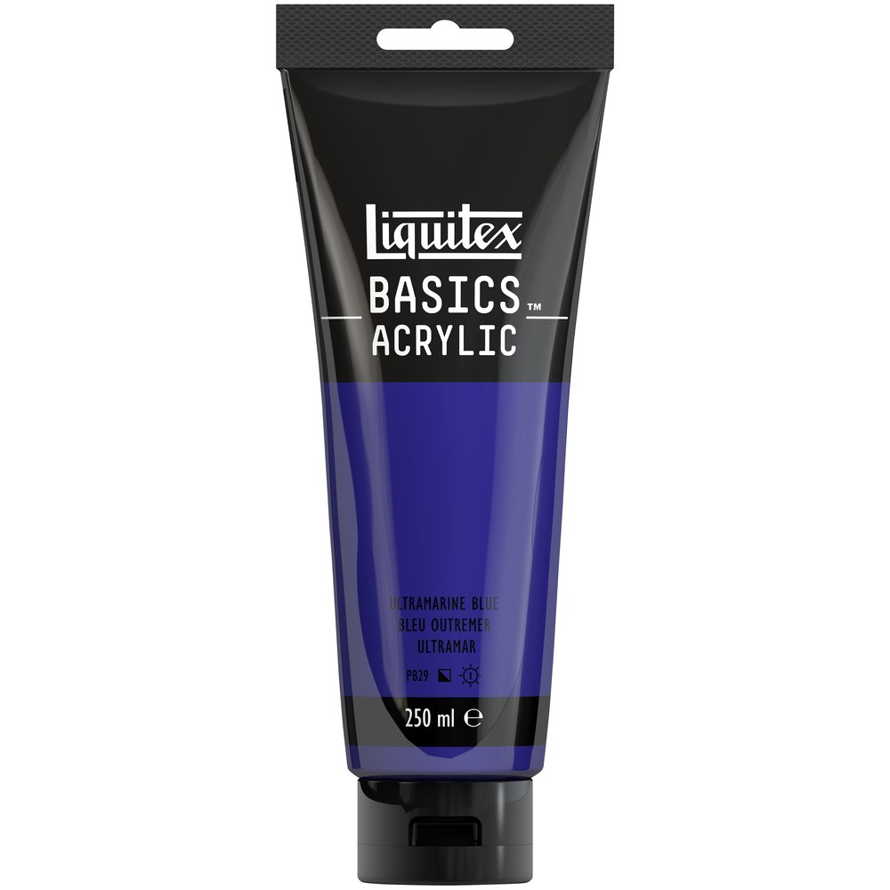 Image of Akrylfärg Liquitex Basics 250ml Ultramarine Blue 380 (3F) 4385380 887452052814