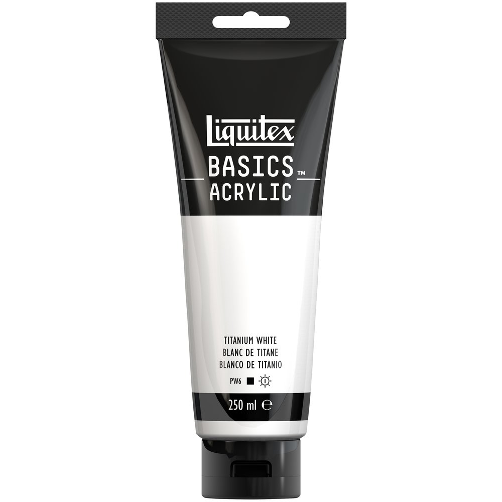 Image of Akrylfärg Liquitex Basics 250ml Titanium White 432 (3F) 4385432 887452052821