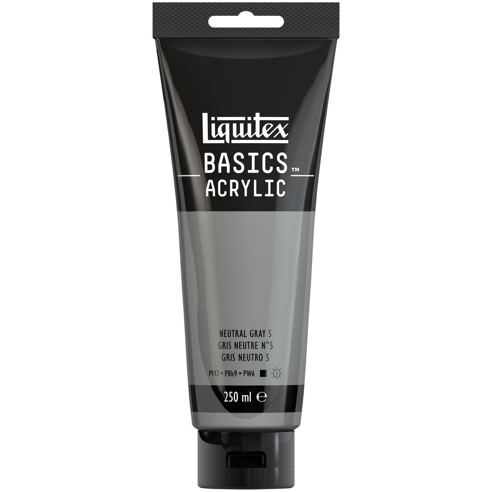 Image of Akrylfärg Liquitex Basics 250ml Neutral gray no5  588 (3F) 4385599 887452052852