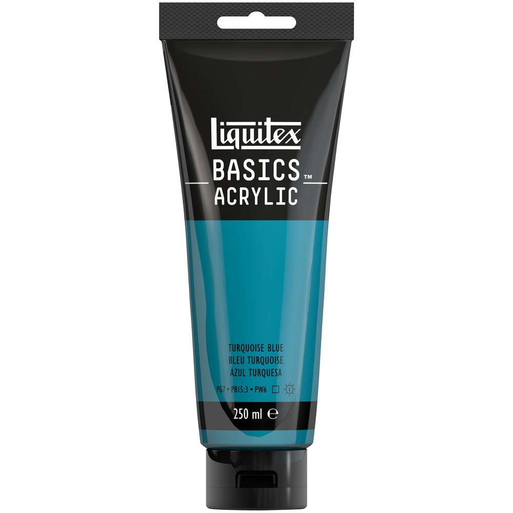 Image of Akrylfärg Liquitex Basics 250ml Turquoise Blue 88700245 887452052982