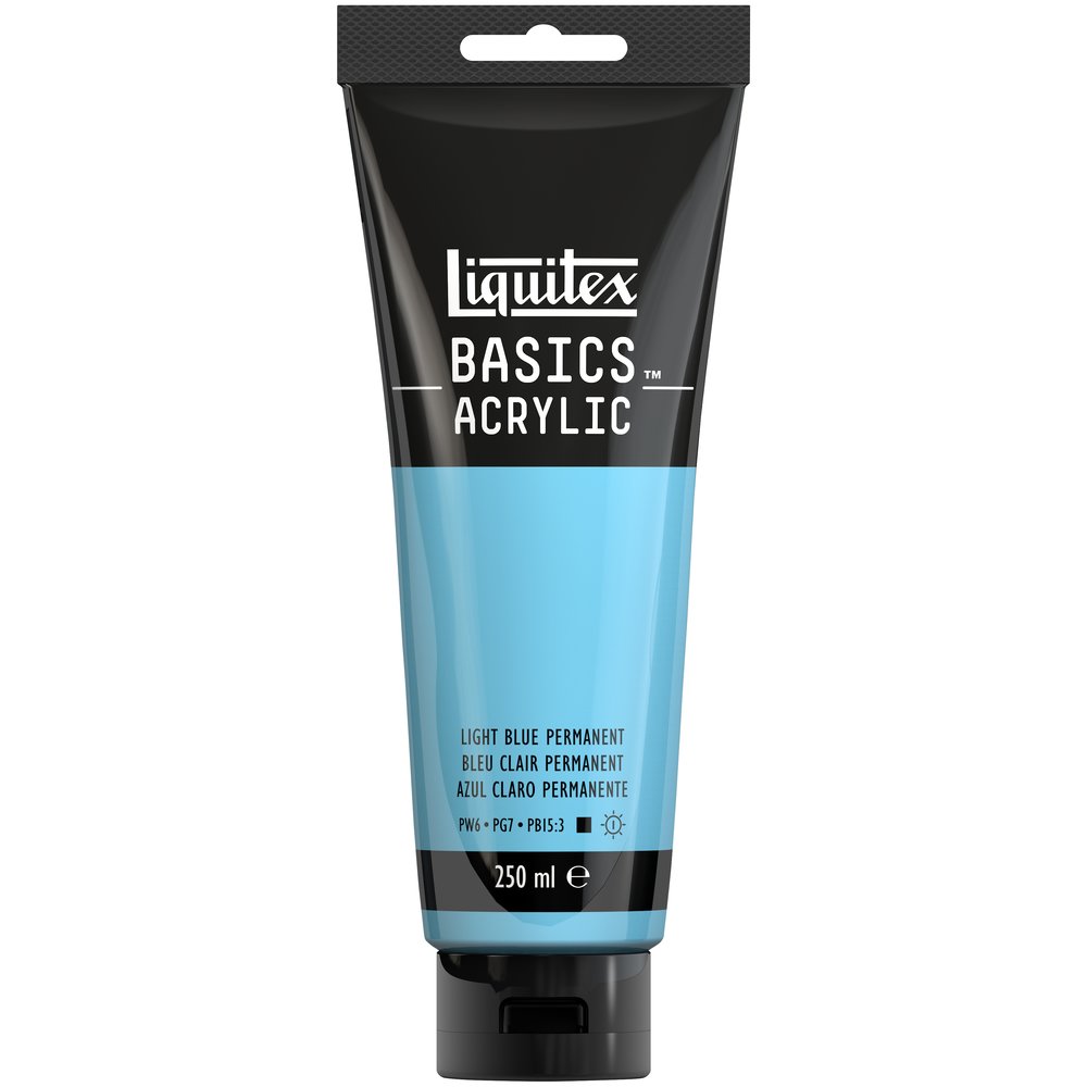 Image of Akrylfärg Liquitex Basics 250ml Light Blue Permanent 88700247 887452053002