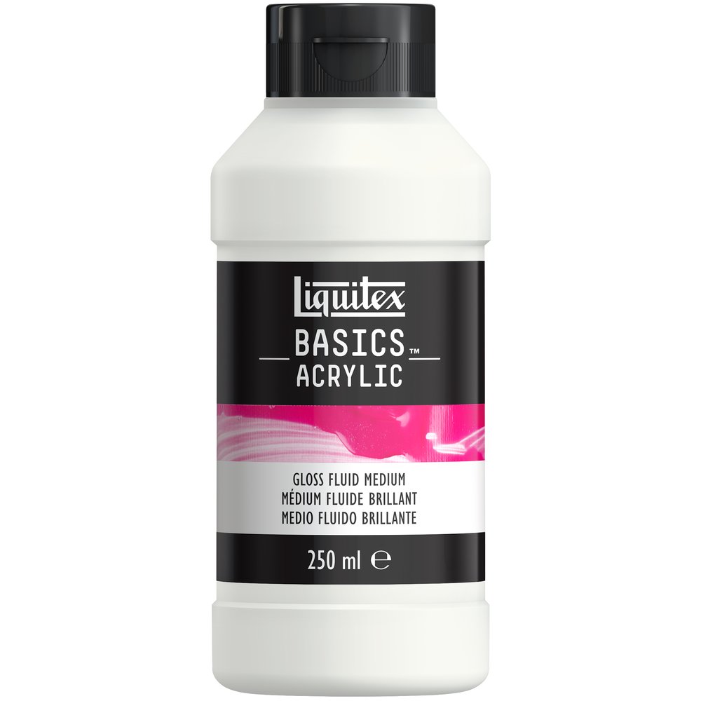 Image of Akrylmedium Liquitex Basics Additives 250ml Bottle Gloss Fluid Medium 8870302 887452054030
