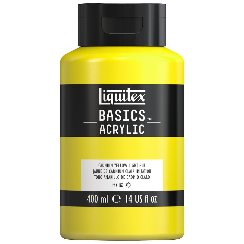 Image of Akrylfärg Liquitex Basics 400ml Cadmium yellow light hue 160 4640160 887452054153
