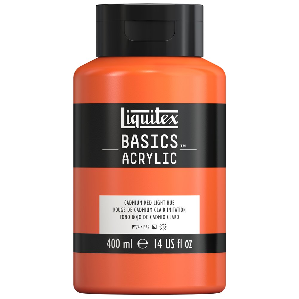 Image of Akrylfärg Liquitex Basics 400ml Cadmium red light hue 510 4640510 887452054191