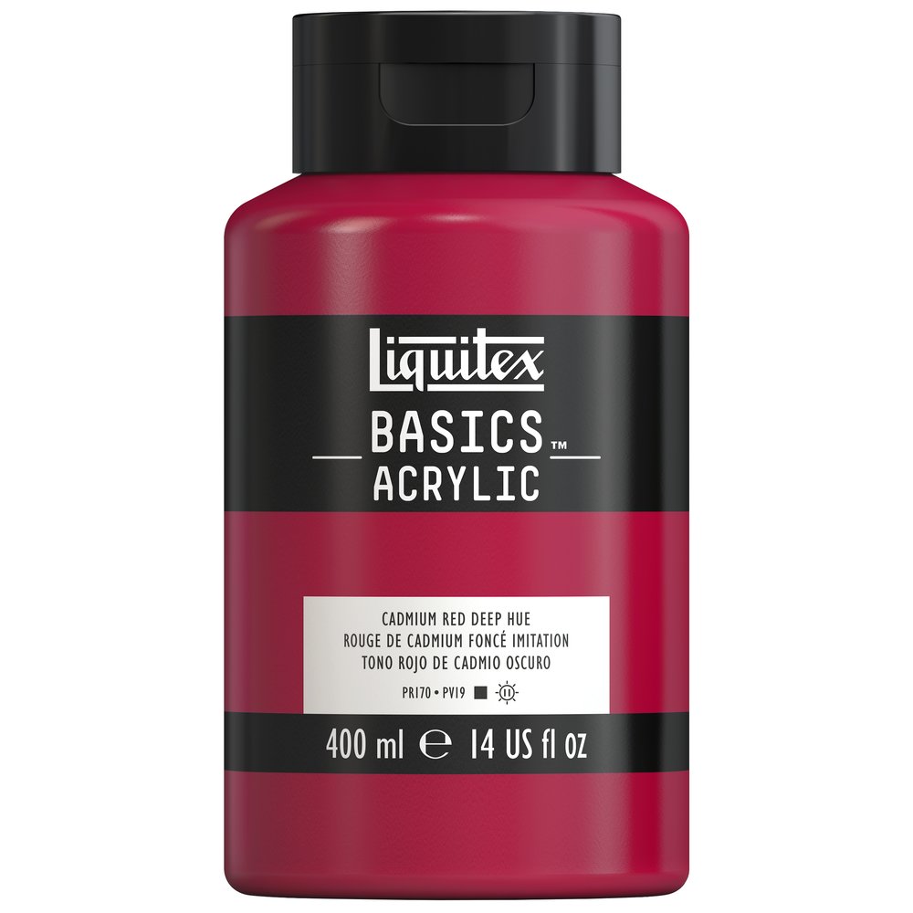 Image of Akrylfärg Liquitex Basics 400ml Cadmium red deep hue 311 4640311 887452054214