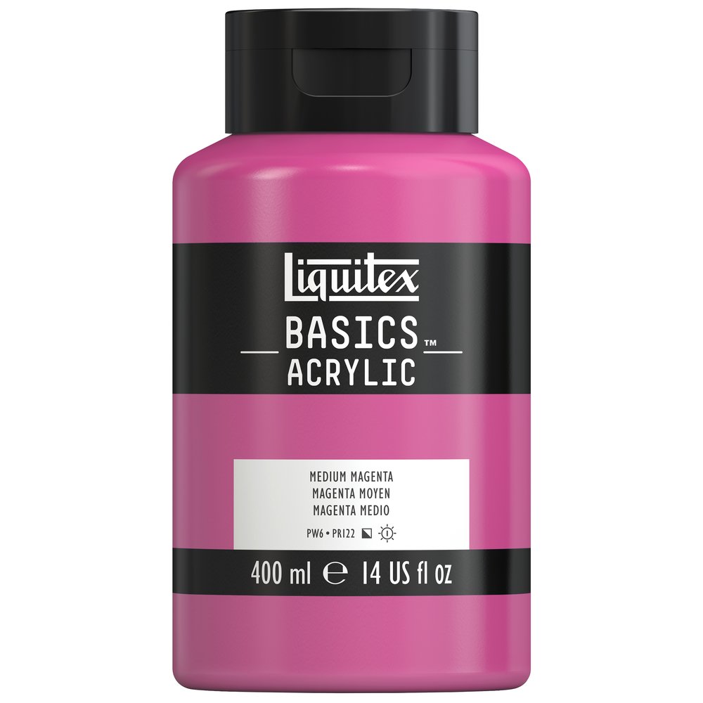 Image of Akrylfärg Liquitex Basics 400ml Medium Magenta 8870321 887452054221