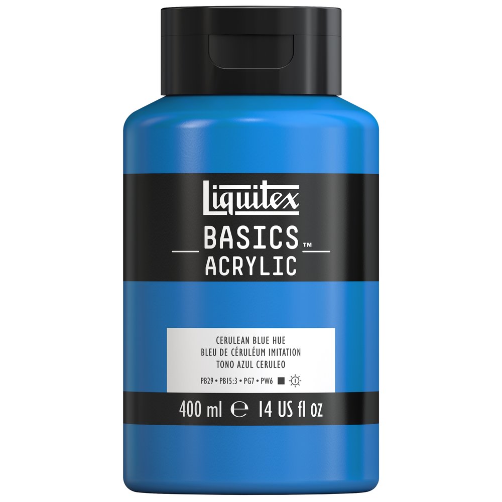 Image of Akrylfärg Liquitex Basics 400ml Cerulean blue hue 470 4640470 887452054276