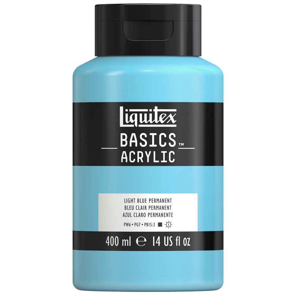 Image of Akrylfärg Liquitex Basics 400ml Light Blue Permanent 8870327 887452054283