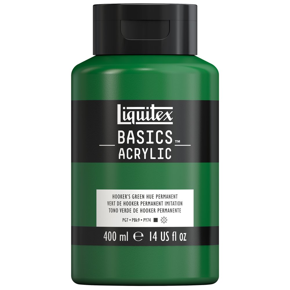 Image of Akrylfärg Liquitex Basics 400ml Hooker’S Green Hue Permanent 8870330 887452054313