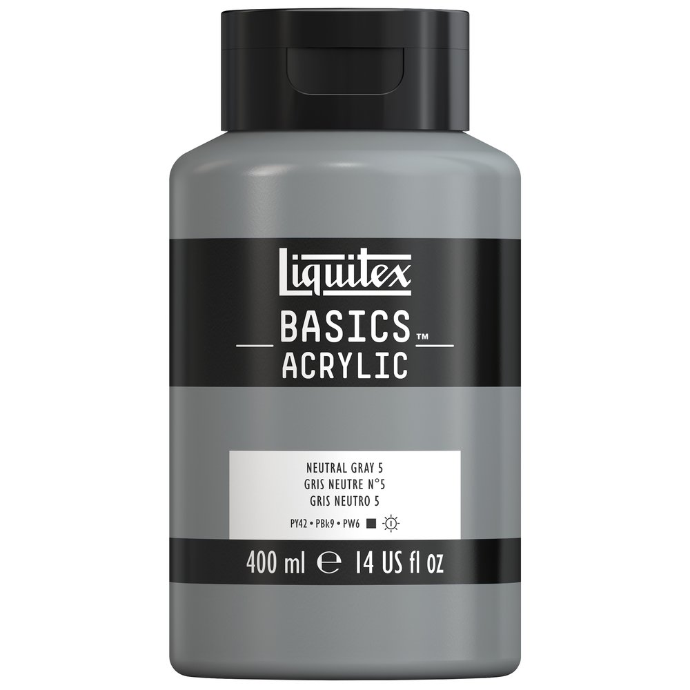 Image of Akrylfärg Liquitex Basics 400ml Neutral Gray Value 5 8870334 887452054351