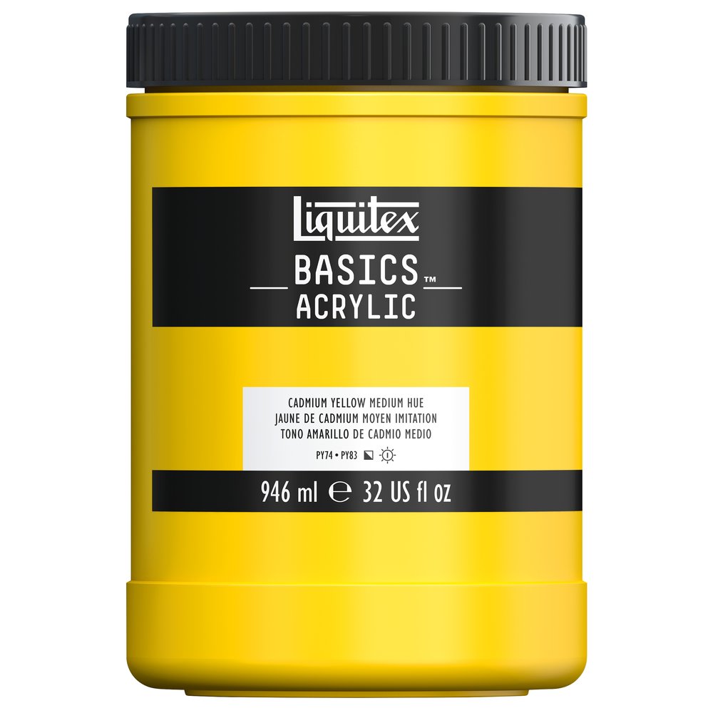 Image of Akrylfärg Liquitex Basics 946ml Cadmium yellow medium hue  161 4332161 887452054566