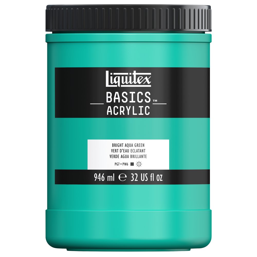 Image of Akrylfärg Liquitex Basics 946ml Bright Aqua Green 8870369 887452054702