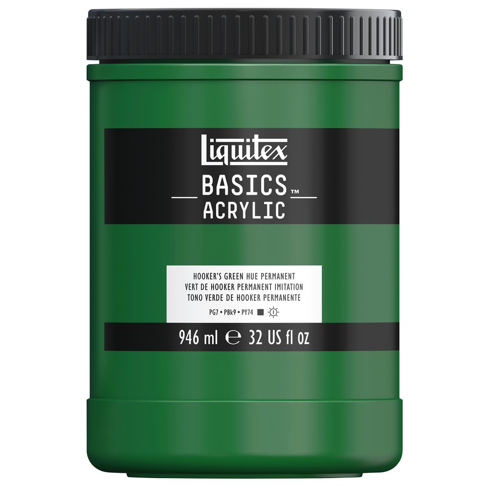 Image of Akrylfärg Liquitex Basics 946ml Hooker’S Green Hue Permanent 8870370 887452054719