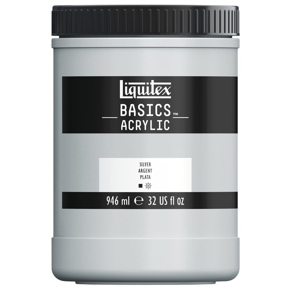 Image of Akrylfärg Liquitex Basics 946ml Silver 8870373 887452054740
