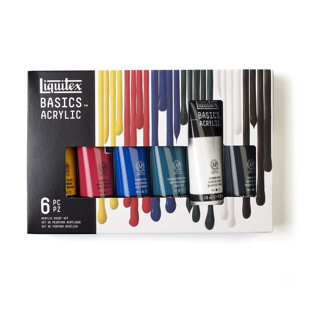 Image of Akrylfärgset Liquitex Basics Colour Set 6x118ml Tubes 3699420 887452054757