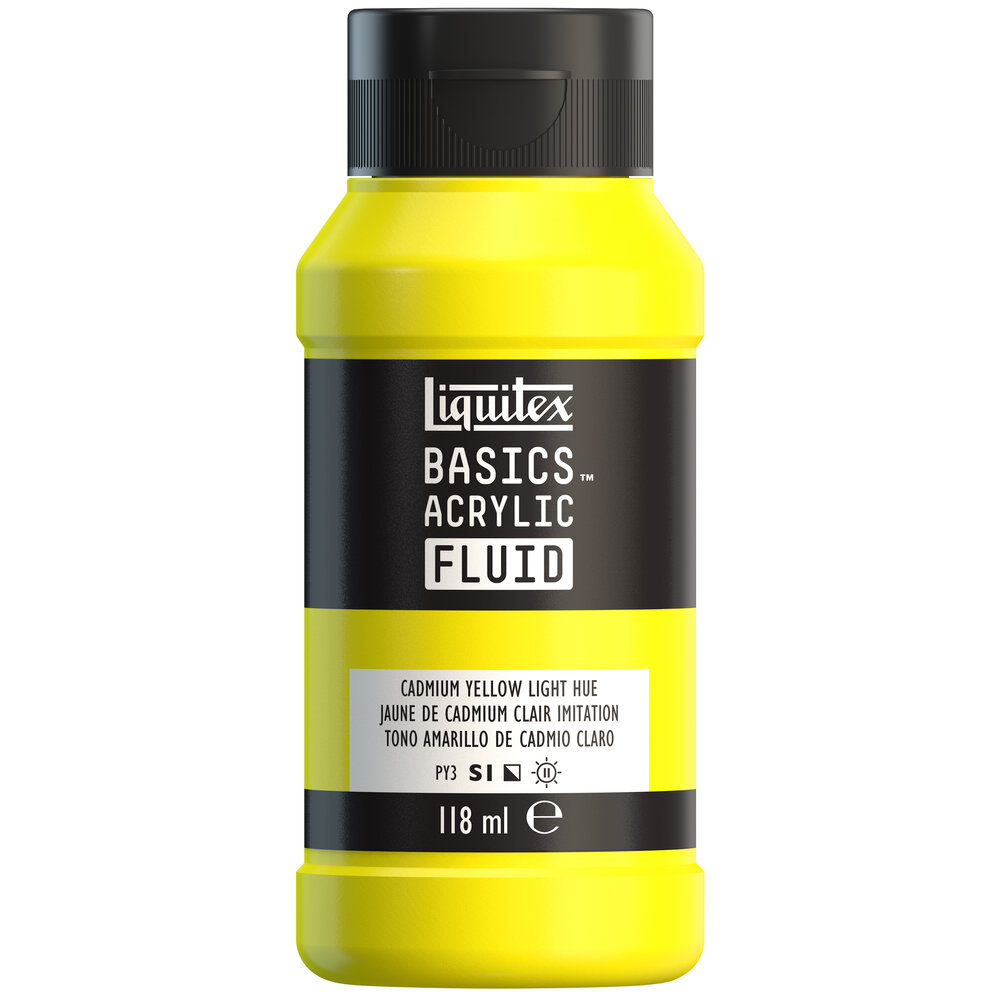 Image of Akrylfärg Liquitex Basics Fluid 118ml Cadmium Yellow Light Hue 8870380 887452055327