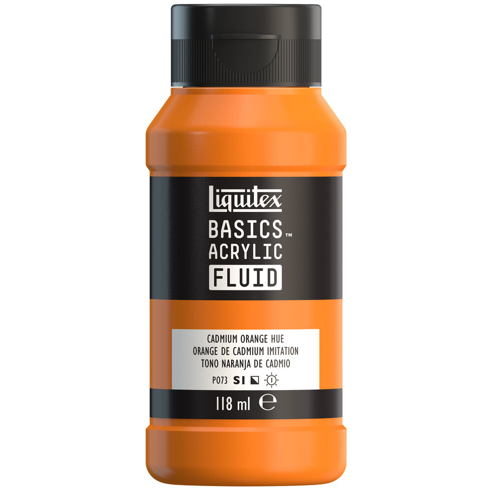 Image of Akrylfärg Liquitex Basics Fluid 118ml Cadmium Orange Hue 8870385 887452055372