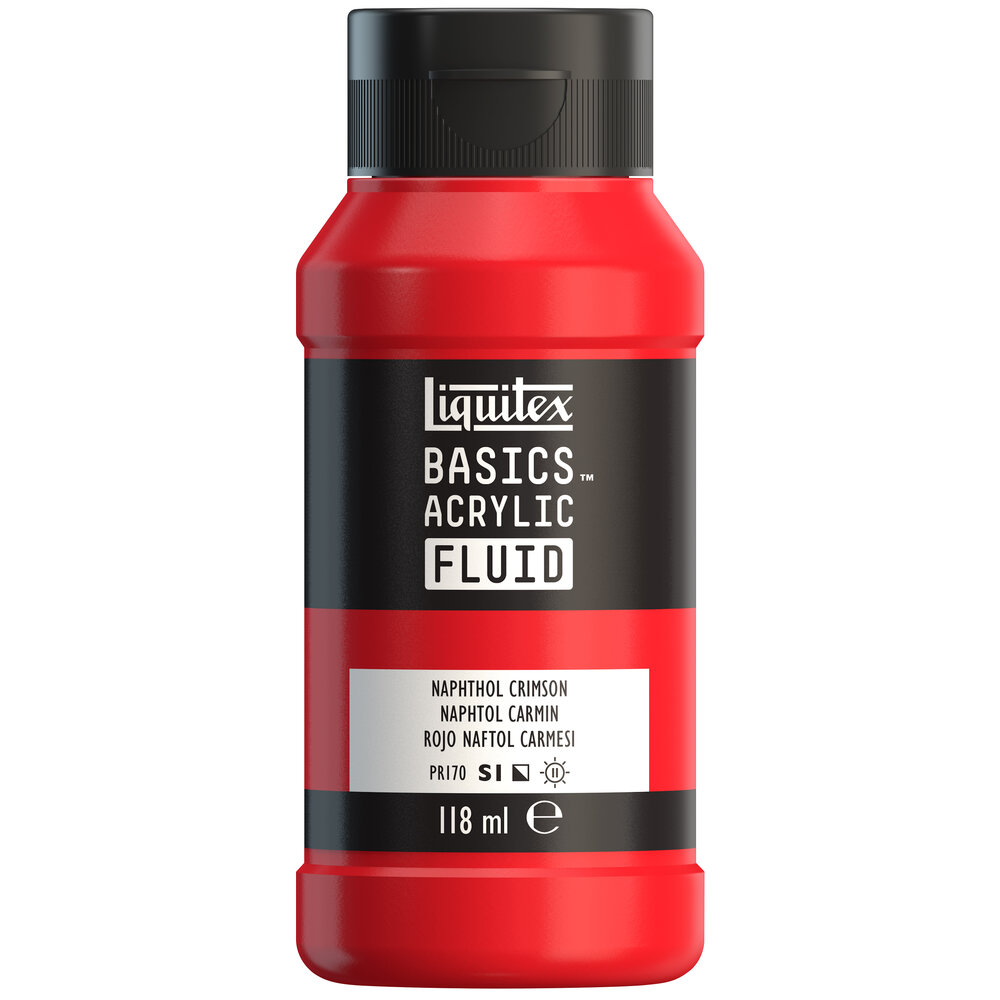 Image of Akrylfärg Liquitex Basics Fluid 118ml Naphtol Crimson 8870387 887452055396