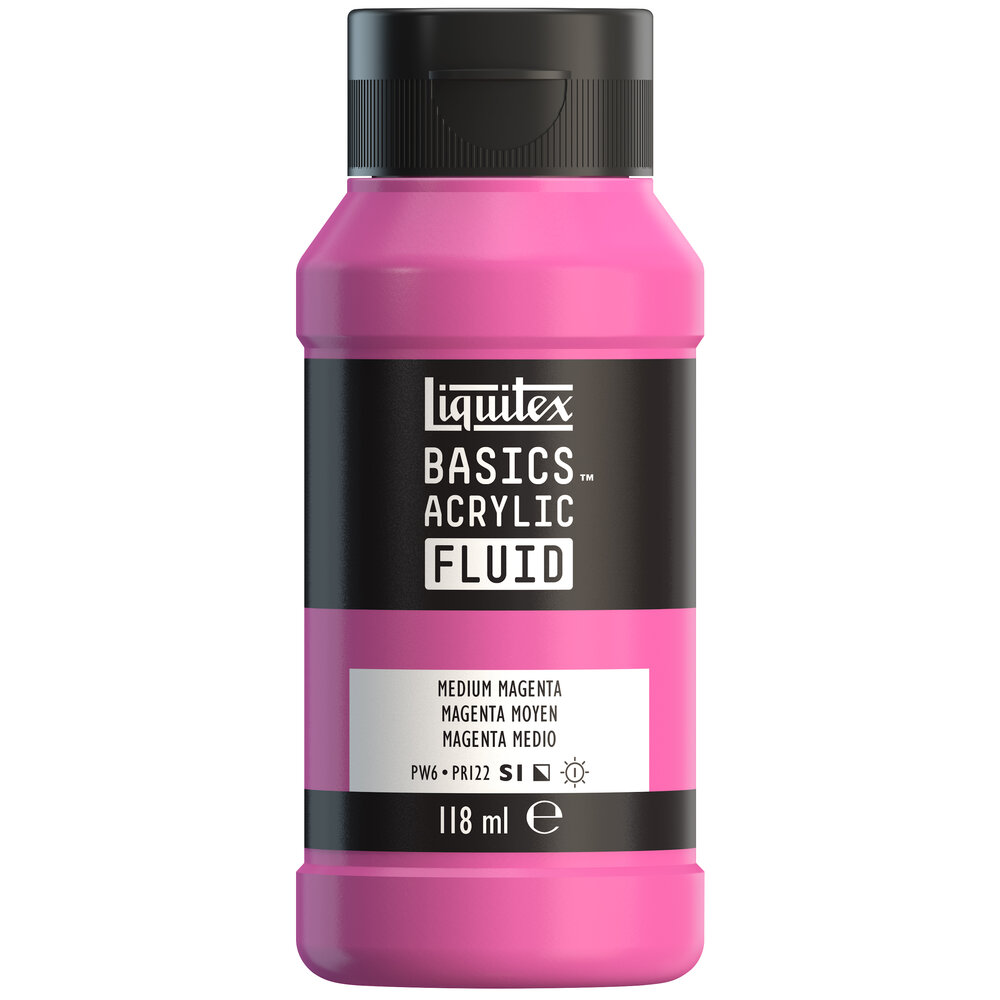 Image of Akrylfärg Liquitex Basics Fluid 118ml Medium Magenta 8870392 887452055440