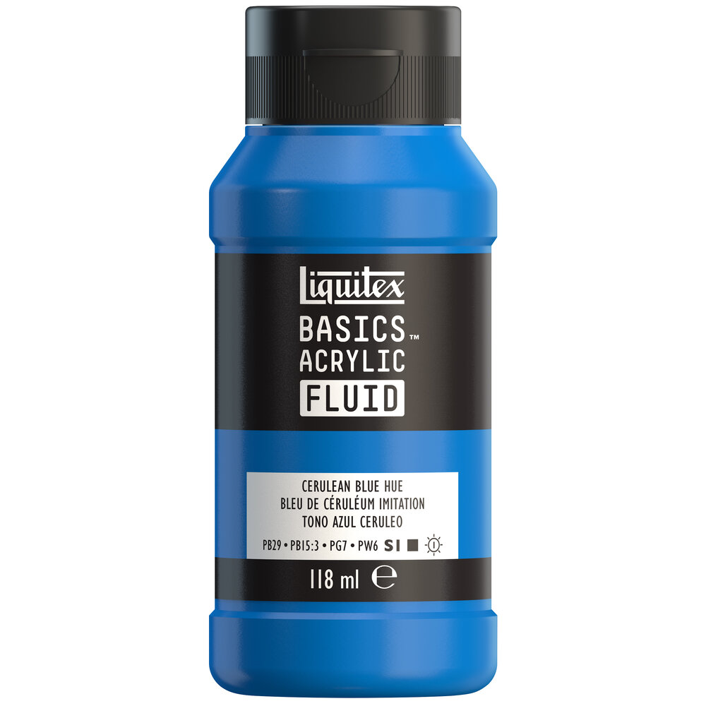 Image of Akrylfärg Liquitex Basics Fluid 118ml Cerulean Blue Hue 8870400 887452055525