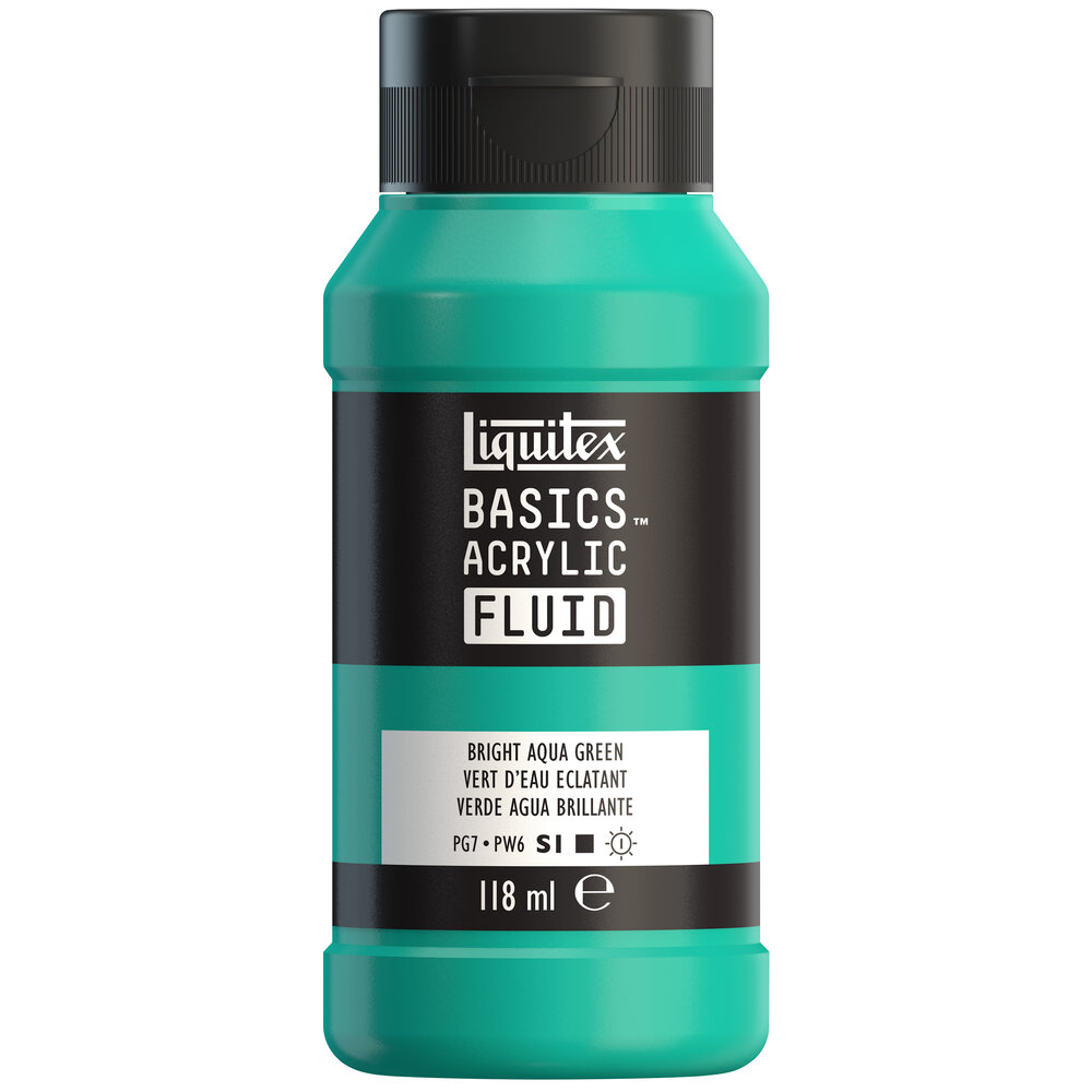 Image of Akrylfärg Liquitex Basics Fluid 118ml Bright Aqua Green 8870403 887452055556