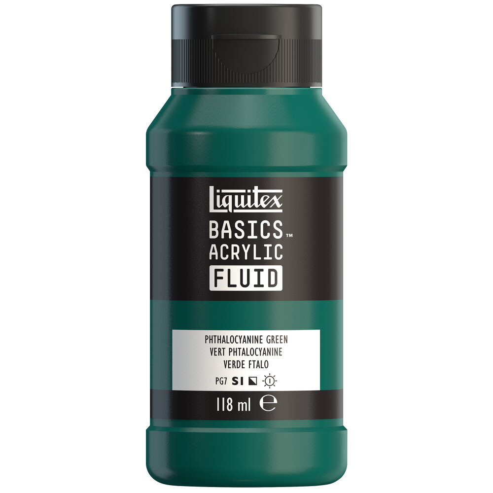 Image of Akrylfärg Liquitex Basics Fluid 118ml Phthalocyanine Green 8870404 887452055563